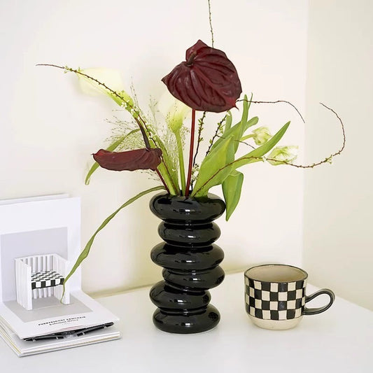 水墨 Ink Ceramic Vase | Chinese Ink Art Statement Home Décor