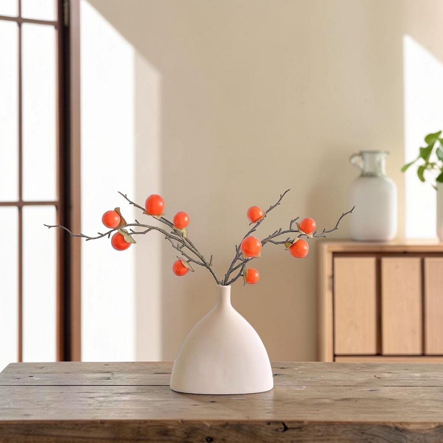 Persimmon Ceramic Vase | 柿柿如意 Good Fortune Décor